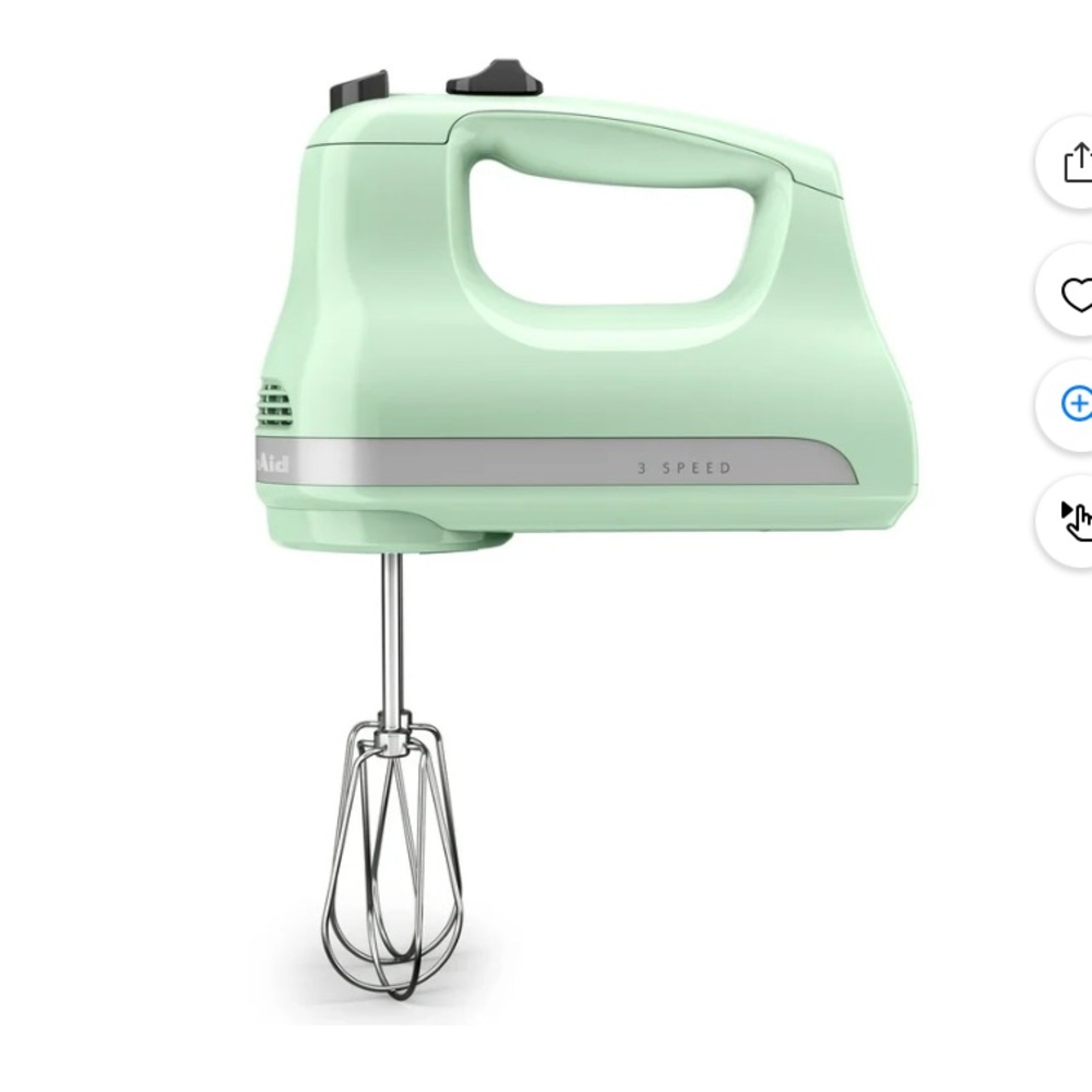 NIB KitchenAid Ultra Power 3-Speed Corded Hand Mixer, Pistachio